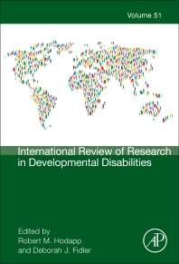 International Review Of Research In Developmental Disabilities - Vol.51