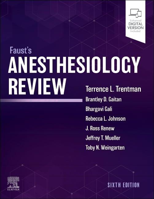 Faust Anesthesiology Review