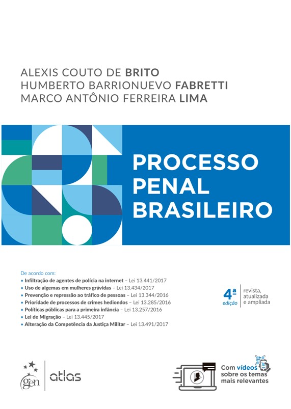 Livro - Processo Penal Brasileiro - Brito, Alexis Couto De ;fabretti