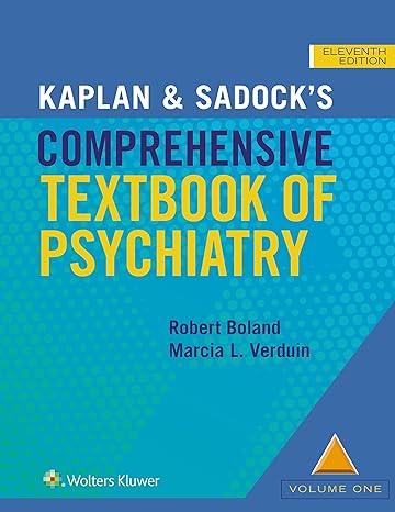 Kaplan And Sadock Comprehensive Textbook Of Psychiatry 2 Vols